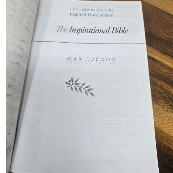 The Inspirational Bible: Life Lessons from the Inspired Word of God Max Lucado - Picture 6 of 7